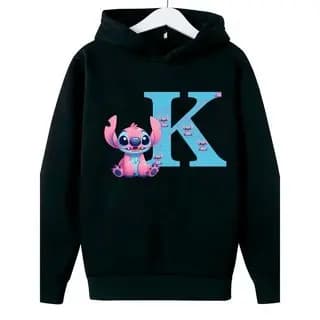 moletom stitch  fofo feminino blusa de frio rosa  feminina inverno personalizado com a letra do seu nome