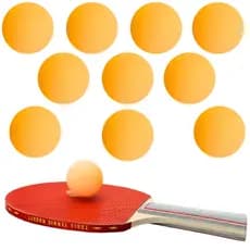 Kit 10 Bolinhas de Tênis de Mesa Profissional 3 Estrelas 40mm Laranja/Branca - Alto Desempenho