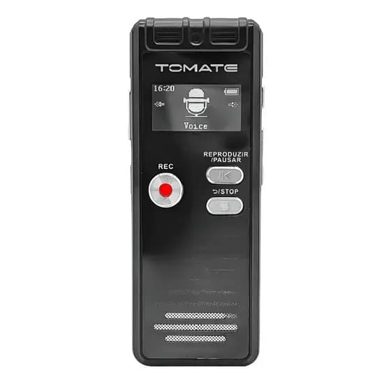 Gravador de Voz Digital 8GB Portatil Audio HD Bateria Longa Duracao USB Recarregavel Compacto