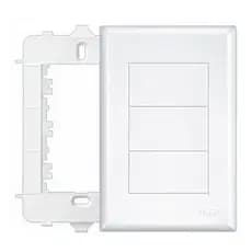 Placa Espelho 4x2 Cega Suporte Evidence Cod 2883 Branco - Fame