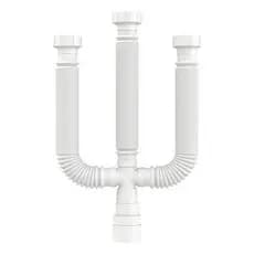 Sifão Triplo Extensivel Universal Dn38/48/50 Branco - Plasbohn