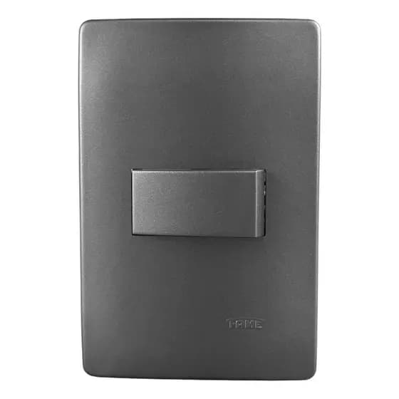 Interruptor Simples 10a 250v Fame Linha Habitat Cinza Onix