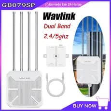 Wavlink Roteador Outdoor Wifi 6 Ax3000 Dual Band 2.4/5ghz Access point Repetidor Mesh Wi-Fi system