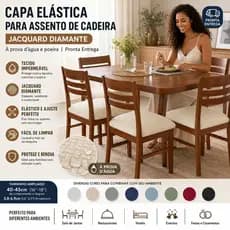 Conjunto de peças de capa elástica para cadeira de quatro estações, jacquard diamante, capa à prova d'água e poeira