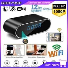 Relógio De Mesa Espião Com Câmera Wi-fi E 1080P Oculta Relógio Sem Fio