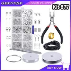 Kit 877 Pcs Bijuterias Para Fazer Jóia Diy Com Alicate Pinça