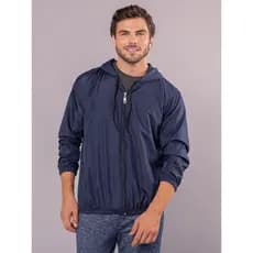 Jaqueta Corta Vento Masculina Esportiva  Com Capuz Impermeavel Sem Forrada