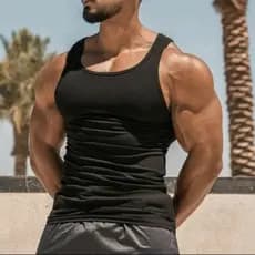 Regata Masculina Ribana Canelada Modelo Americana Elastano