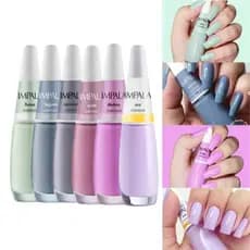 Impala Esmaltes Clássicos Tons Pastéis Verde, Azul, Roxo, Rosa e Lilás