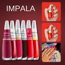 Kit Esmaltes Impala Vermelhos Coleção a Cor Da Sua Moda Atacado Manicure Lançamento