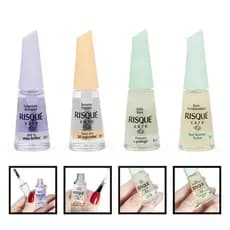 Kit 4 Esmalte Risque Tratamento Verniz Secante Fortalecedora