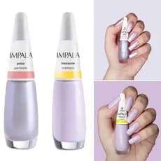 Kit Esmaltes Impala Tons de Lilás e Roxo