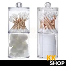 Porta Cotonetes e Algodão Acrílico – Ideal para Penteadeiras e Banheiros