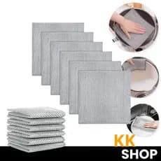 Kit 5 Panos Multiuso com Fio de Metal: Ideal para Limpeza Pesada