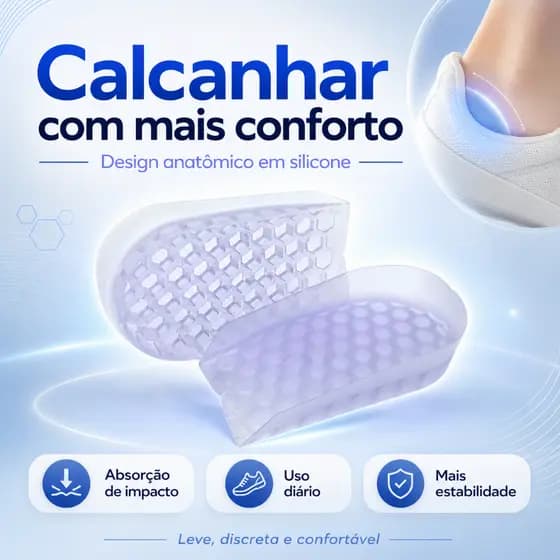 Calcanheira de Silicone Para Esporão e Facite Palmilha Original Confortável
