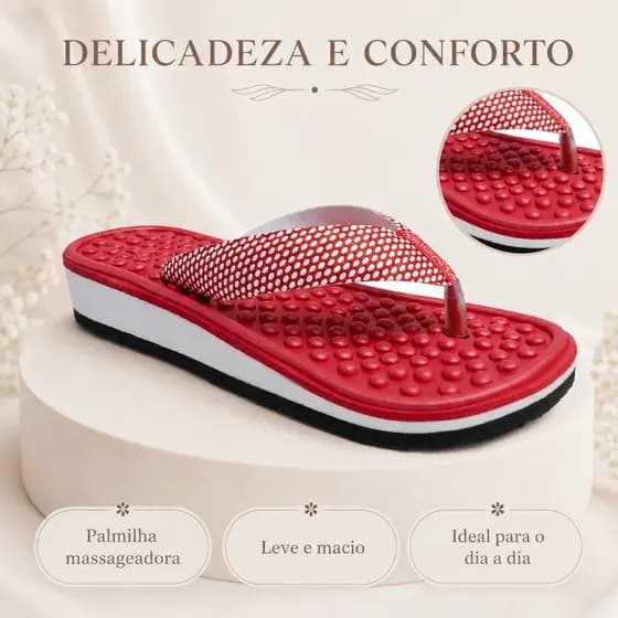 Chinelo Ortopedico Feminino e Masculino Massageador Para Esporão e Fascite Leve Confortável