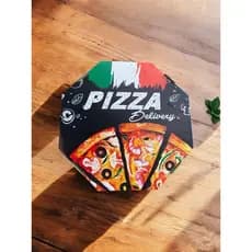 Caixa de Pizza Fotografica PRETA ITALIA 100 UNIDADES
