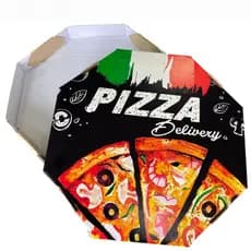 Caixa de Pizza Fotografica PRETA ITALIA 50  UNIDADES