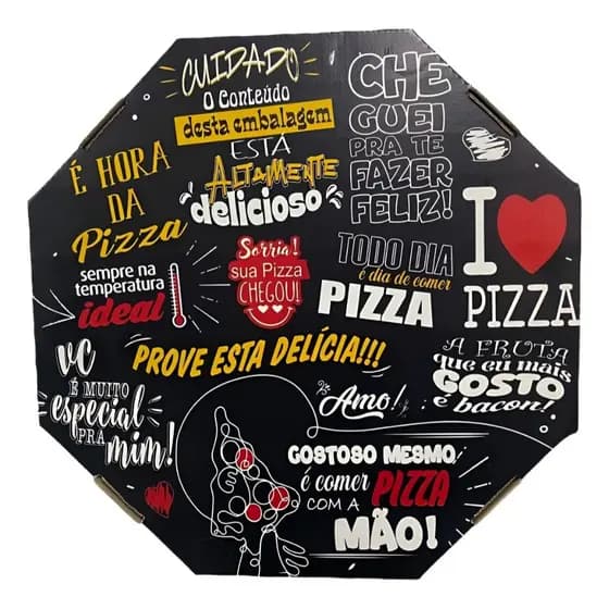CAIXA DE PIZZA OITAVADA 40CM - 50 UNIDADES