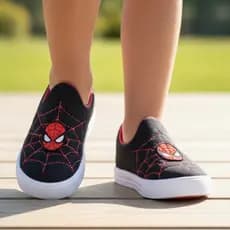 Tênis infantil Calce Facil Menino Masculino Personagem Homem Aranha Sola Reta