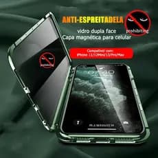 Capa Capinha Case Compativel Com iPhone 11 12 Mini 13 14 Pro Max Vidro Magnético De Dupla Face Resistente a arranhões