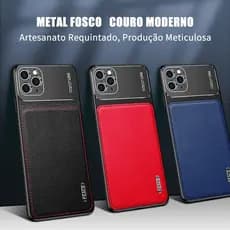 Capa Capinha Celular Case Compatível Com iPhone 7 8 X XS 11 Pro Max Com Proteção Anticolisão Couro Moderno