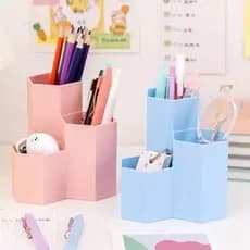 Organizador Multiuso Porta Lapis Organizador de Mesa 12x11cm - HU73107