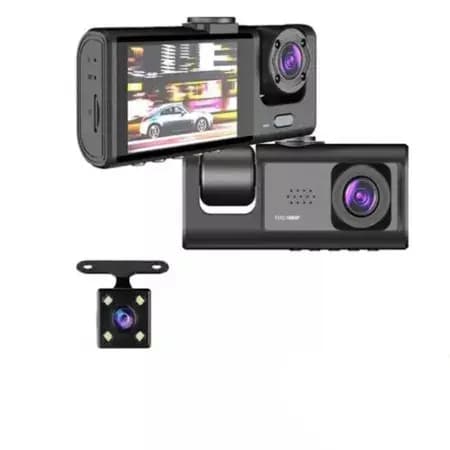 Câmera Veicular Automotiva Carro Uber Black Hd Dvr Kit 3 em 1 - envio 24hrs