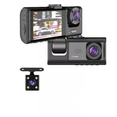 Câmera Veicular Automotiva Carro Uber Black Hd Dvr Kit 3 em 1 - envio 24hrs