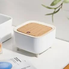 Mini Lixeira de Mesa Portátil 1,5 Litros C/ Tampa Escritório