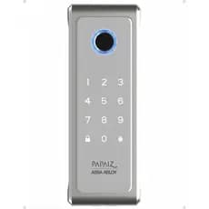 Fechadura Digital Com Biometria e Senha Papaiz SL140B Bio Prata De Sobrepor