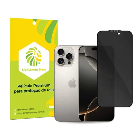 Película de Privacidade Ultrashield LionLemon para iPhone 16 Pro Max