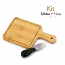 Mini Tábua de Servir com Faca para Queijo 20 x 12 x 1,2cm