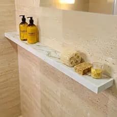 KIT PRATELEIRA  DE PORCELANATO 60x12 CM BANHEIRO BOX.