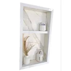 NICHO DE PORCELANATO COM PRATELEIRA NA VERTICAL 60X30CM A PRONTA ENTREGA.