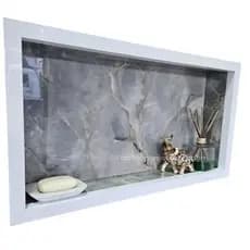 Nicho De Porcelanato Para Banheiro 60x30 cm De Embutir na Parede Porta Shampoo.