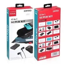 Kit Acessórios 13 Em 1 Nintendo Switch Capa Película Fone
