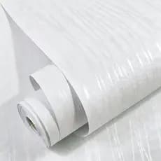 Papel de Parede 3D Linha Branco 5M Adesivo Autocolante para Sala