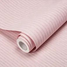 Papel Adesivo Ripado Rosa Claro 5 Metros x 45cm para Quarto infantil Rosa Claro