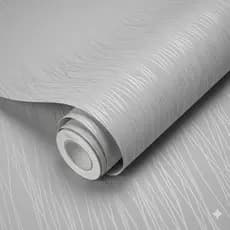 Papel De Parede Adesivo Cozinha Banheiro Quarto Sala Listrado Cinza Claro Texturizado 5metros X 45cm