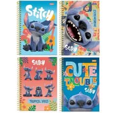 Caderno Universitario Capa Dura Stitch Movie