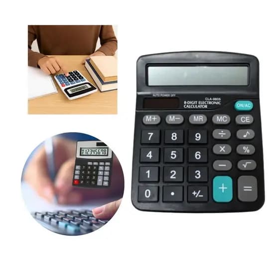 Calculadora Grande 8 Dig (5pç ou 1pç) Escritório Atacado Papelaria Escola Uso Diário Portátil Estudante Comercial