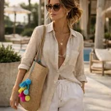 Bolsa de palha de grande capacidade para férias casuais praia moda bolsa de ombro Feminina Com Zíper Juta natural bolsa