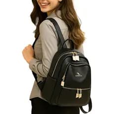 Bolsa Social Feminina De Costa Couro Ecológico Moda Mochila