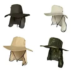 Chapéu Pescador Camping Australiano Proteção Nuca Pescoço Uv