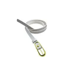 Cinto Feminino Blogueira Fino Elegante Fivela Dourado Couro Sintético Resistente - Camila