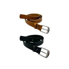 Kit2 Cinto Masculino Social Básico Simples Plus Size Couro Sintético Casual Fivela Grafite - Henry