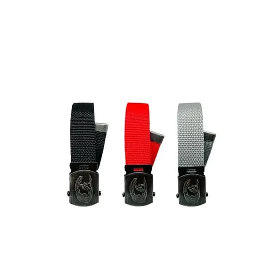 Kit3 Cinto Masculino Elegante Tecido Plus Size Nylon Fivela Grafite Surf Ajustável - Tyson