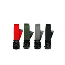 kit 4 Cinto Masculino Elegante Tecido Nylon Resistente Tático Fivela Caveira Grafite Básico - Luka