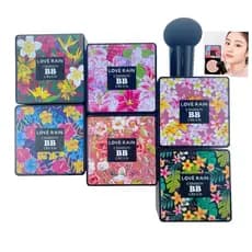 LOVÉ RAIN BB Cream/Base/Corretivo com Esponja com Formato de Cogumelo / Base Clareador Maquiagem